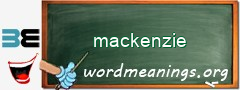 WordMeaning blackboard for mackenzie